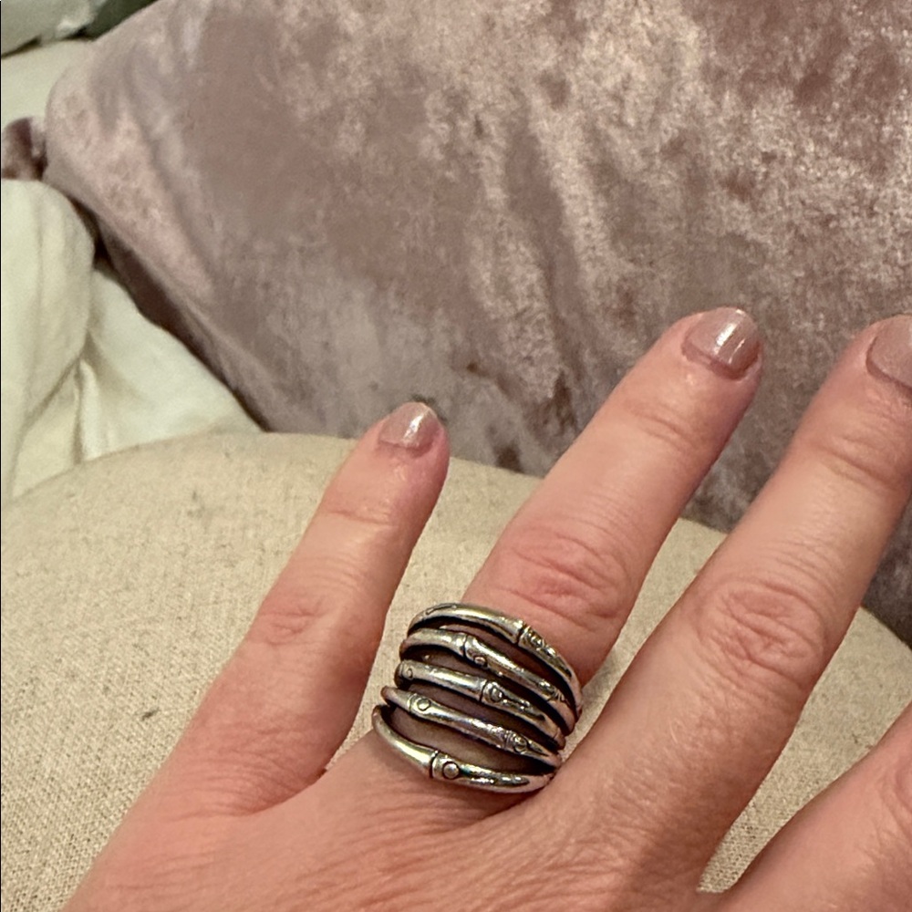 John Hardy Silver Multi-Band Ring Size 7 - Picture 4 of 7